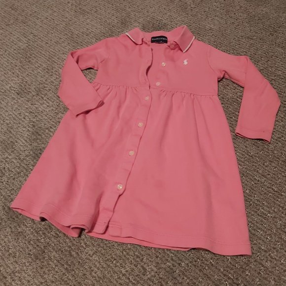 Ralph Lauren Pink front button up dress 3T - Picture 1 of 2